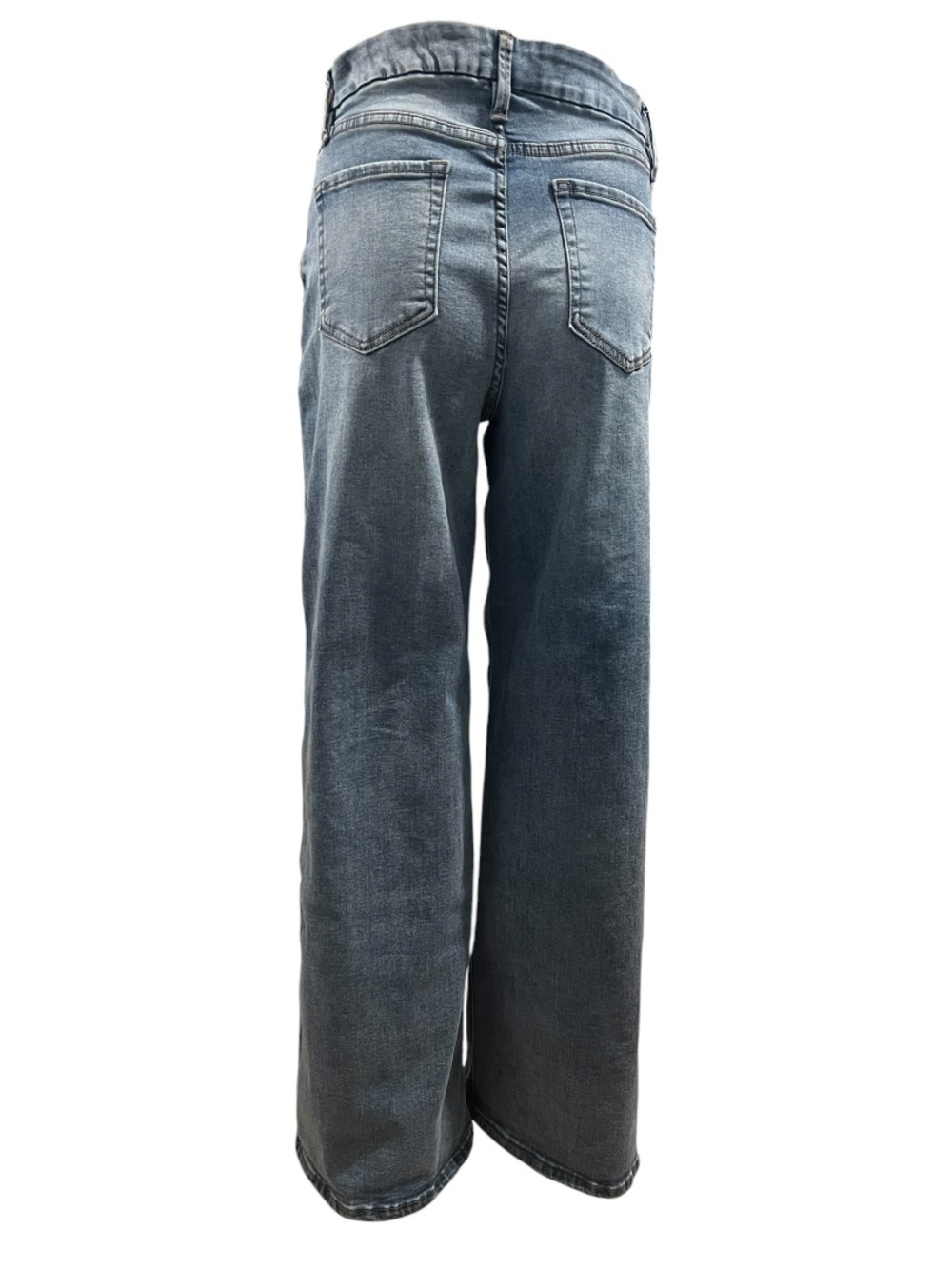 Fashion Nova Women's Wide Leg Jeans - Medium Blue Wash Size 9 Inseam 31 - Picture 2 of 7
